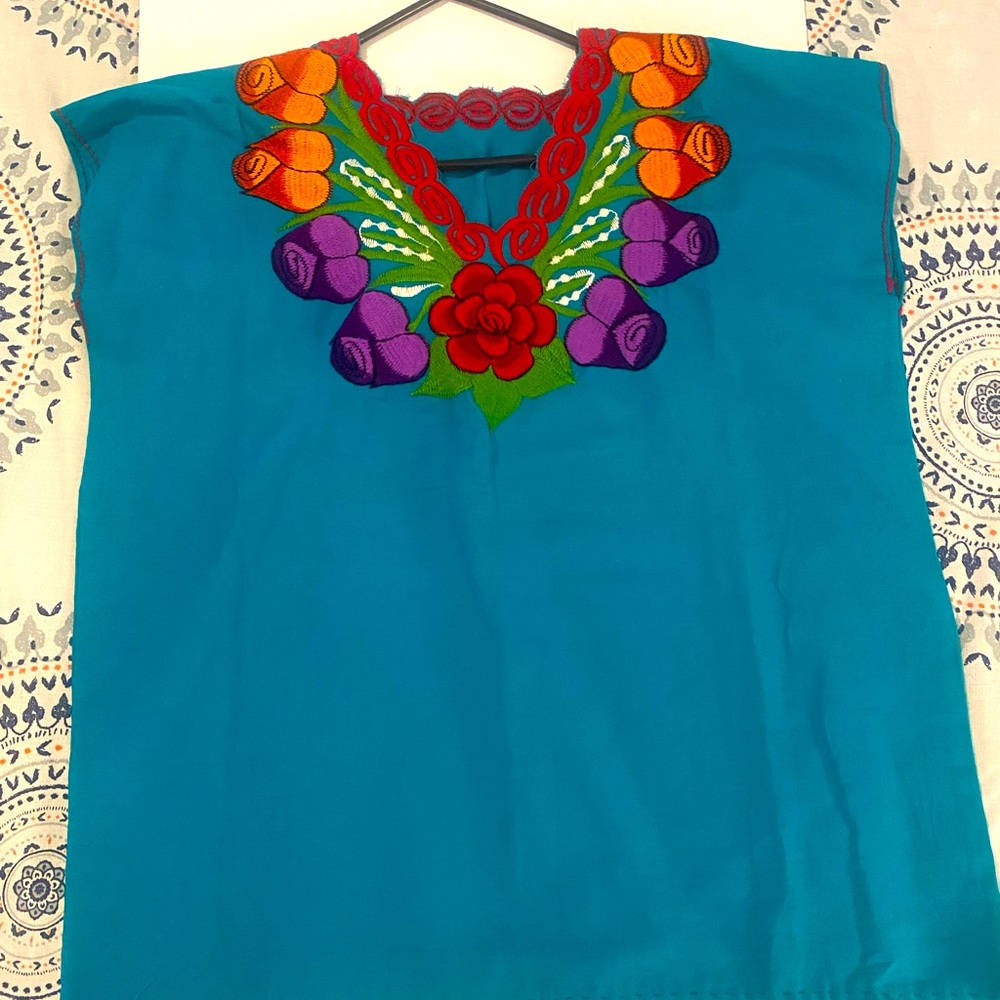 Artisanal Mexican Traditional Embroidered Shirt